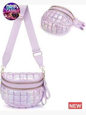 Quilted Puffer Crossbody Bum Bag Women Travel Fanny Pack